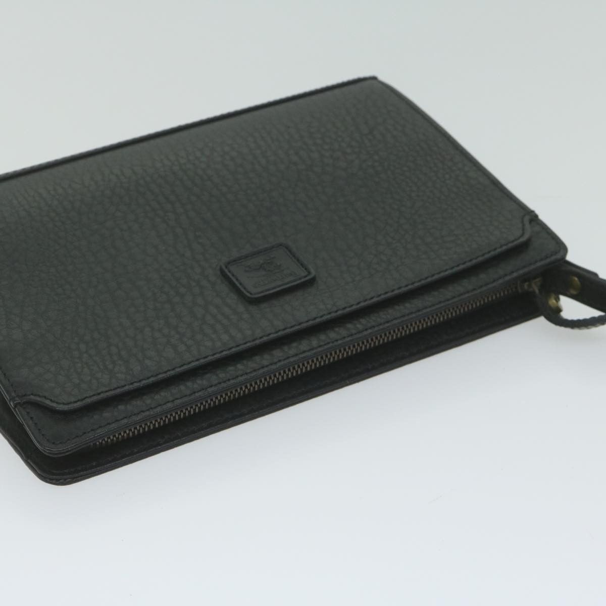 Burberry Black Leather Clutch Bag (Pre-Owned) Size ONE SIZE - 4 Thumbnail