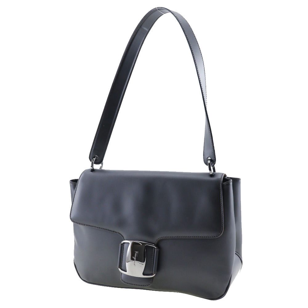 Salvatore Ferragamo Black Leather Shoulder Bag (Pre-Owned) Size ONE SIZE - 3 Thumbnail