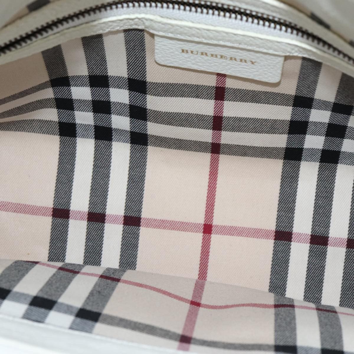 Burberry White Leather Handbag (Pre-Owned) Size ONE SIZE - 5 Thumbnail