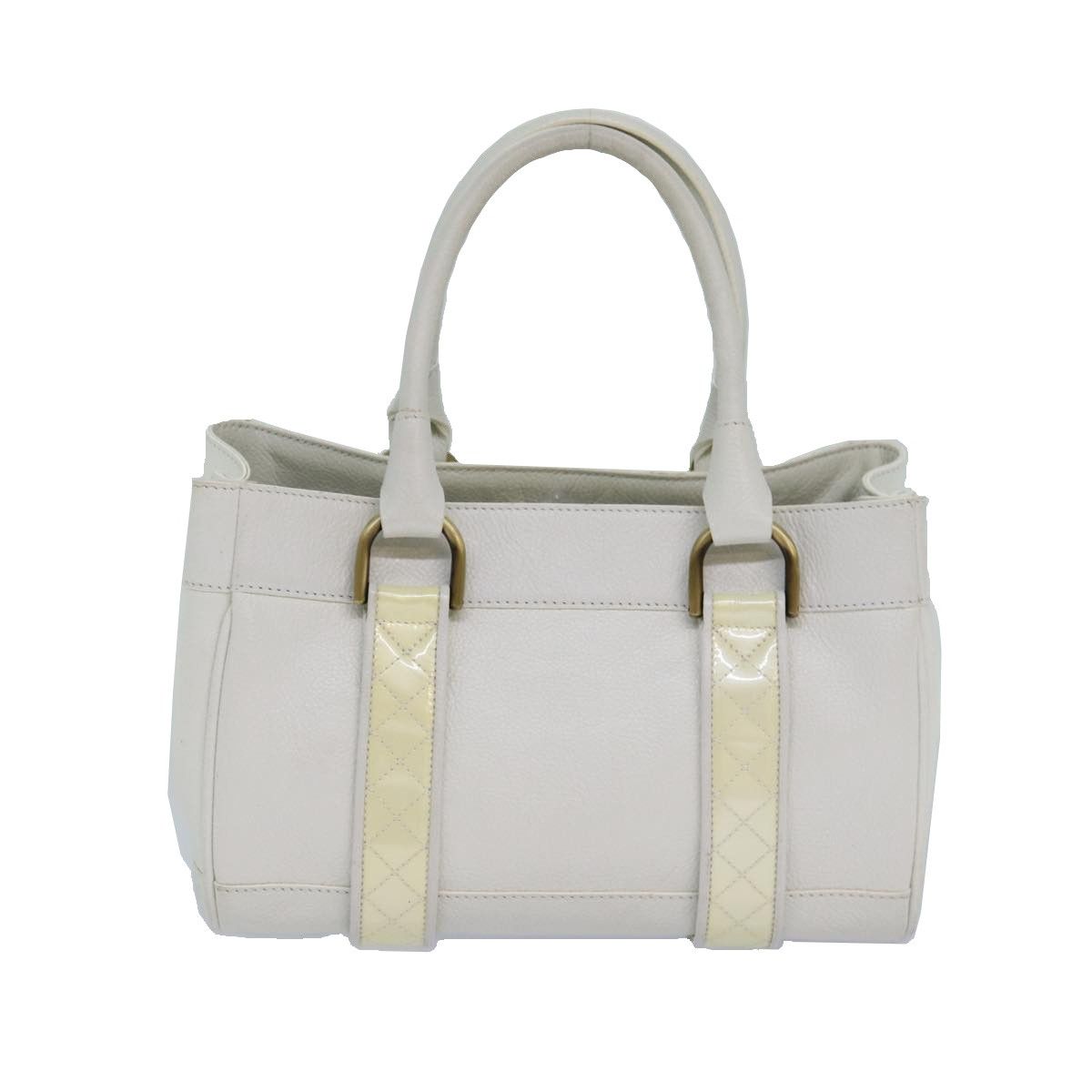 Burberry White Leather Handbag (Pre-Owned) Size ONE SIZE - 2 Thumbnail