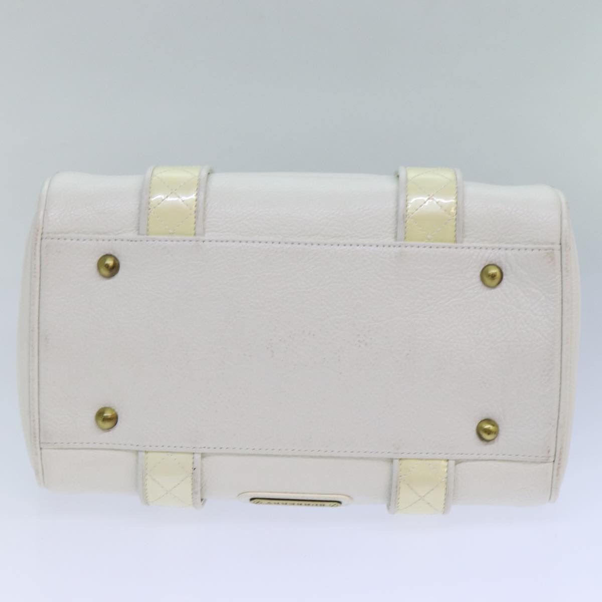 Burberry White Leather Handbag (Pre-Owned) Size ONE SIZE - 3 Thumbnail