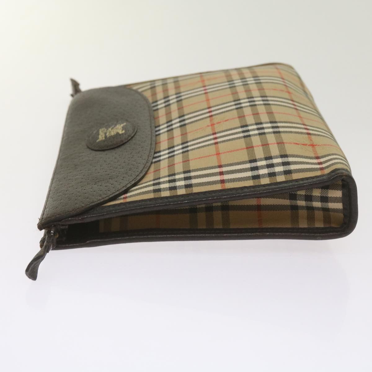 Burberry Nova Check Beige Canvas Clutch Bag (Pre-Owned) Size ONE SIZE - 10 Thumbnail