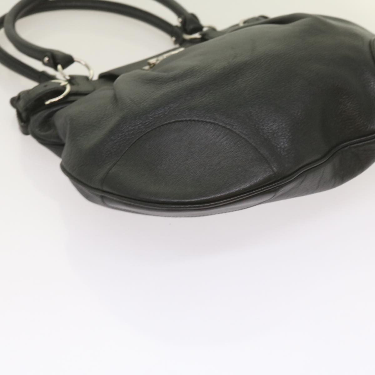 Salvatore Ferragamo Gancio Black Leather Handbag (Pre-Owned) Size ONE SIZE - 13 Thumbnail