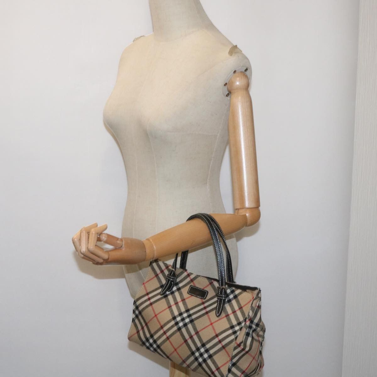 Burberry Nova Check Beige Canvas Handbag (Pre-Owned) Size ONE SIZE - 6 Thumbnail