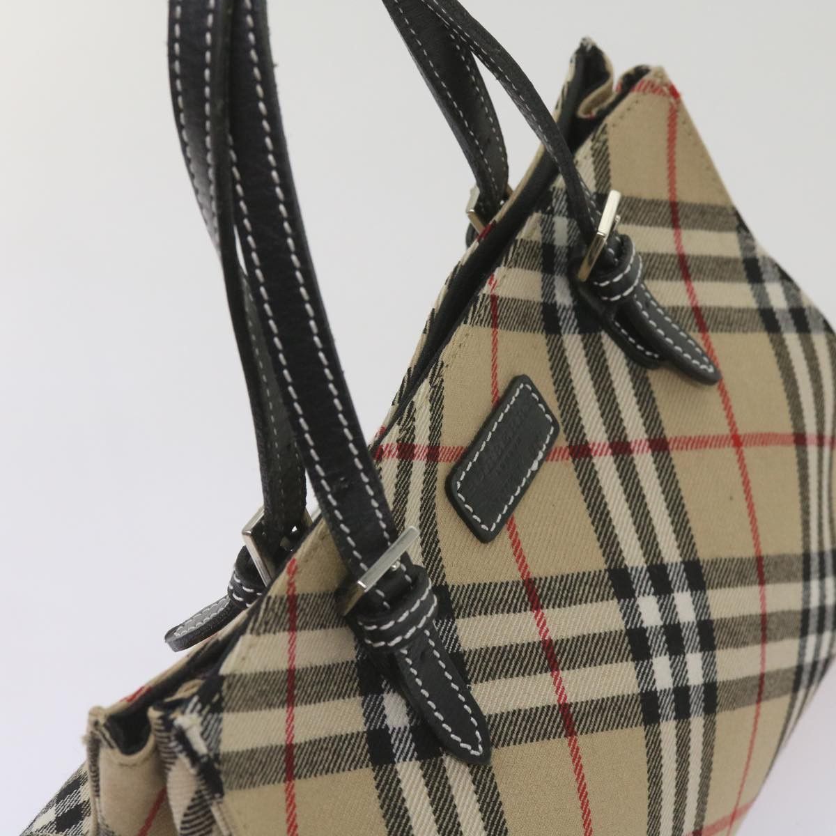 Burberry Nova Check Beige Canvas Handbag (Pre-Owned) Size ONE SIZE - 8 Thumbnail