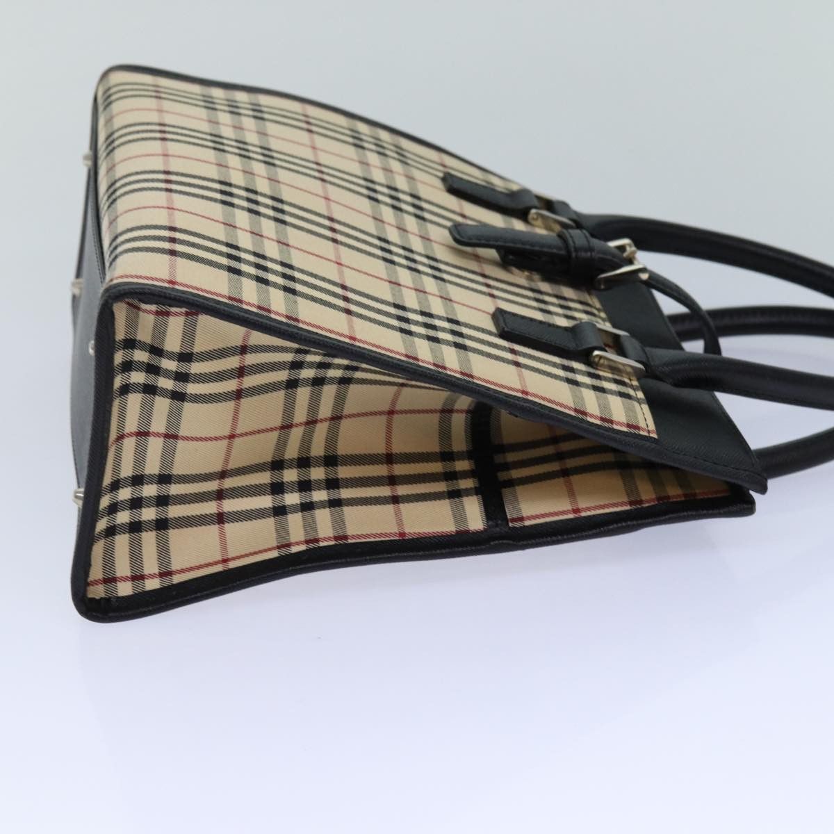 Burberry Nova Check Beige Canvas Handbag (Pre-Owned) Size ONE SIZE - 9 Thumbnail