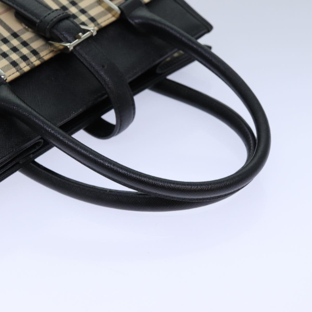 Burberry Nova Check Beige Canvas Handbag (Pre-Owned) Size ONE SIZE - 4 Thumbnail