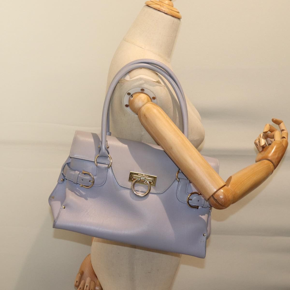 Salvatore Ferragamo Purple Leather Shopper Bag (Pre-Owned) Size ONE SIZE - 7 Thumbnail