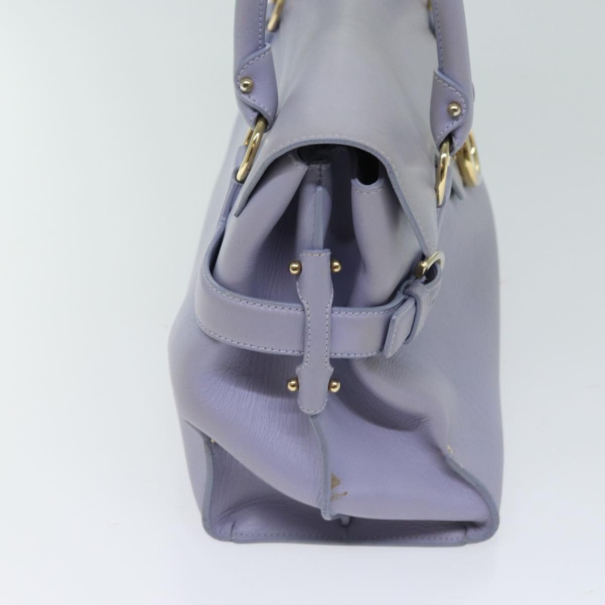 Salvatore Ferragamo Purple Leather Shopper Bag (Pre-Owned) Size ONE SIZE - 9 Thumbnail