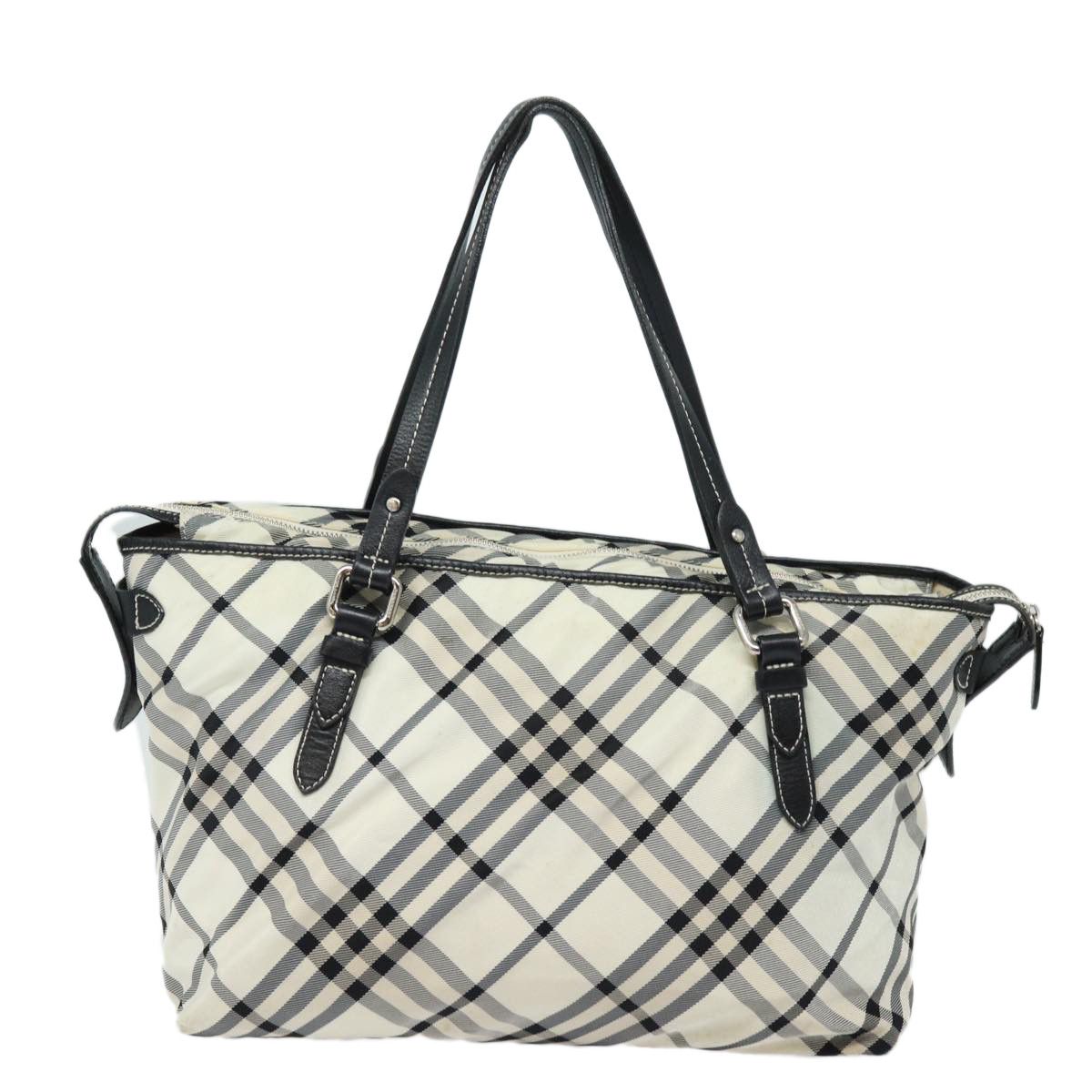 Burberry Nova Check White Canvas Tote Bag (Pre-Owned) Size ONE SIZE - 2 Thumbnail