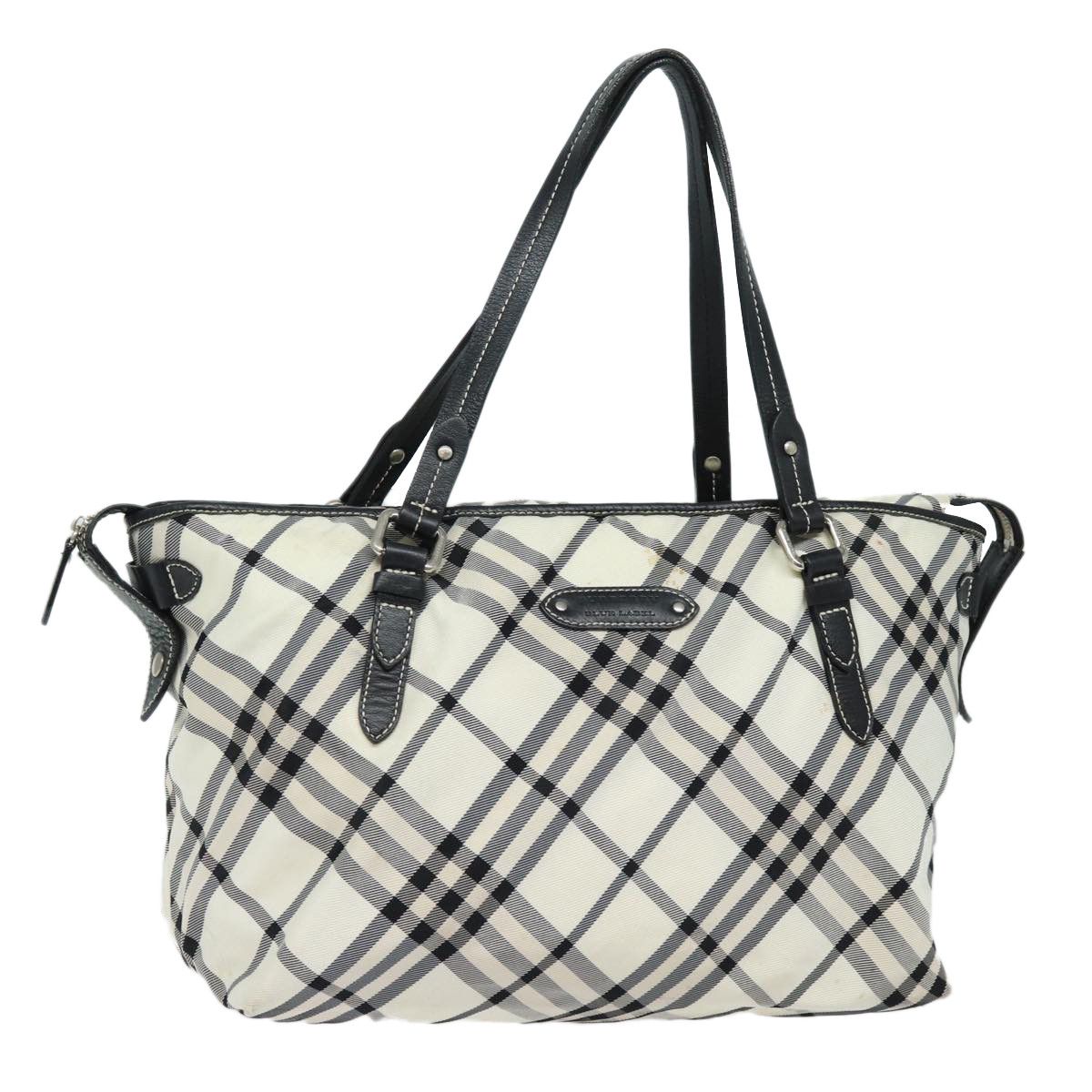 Burberry Nova Check White Canvas Tote Bag (Pre-Owned) Size ONE SIZE - 9 Thumbnail