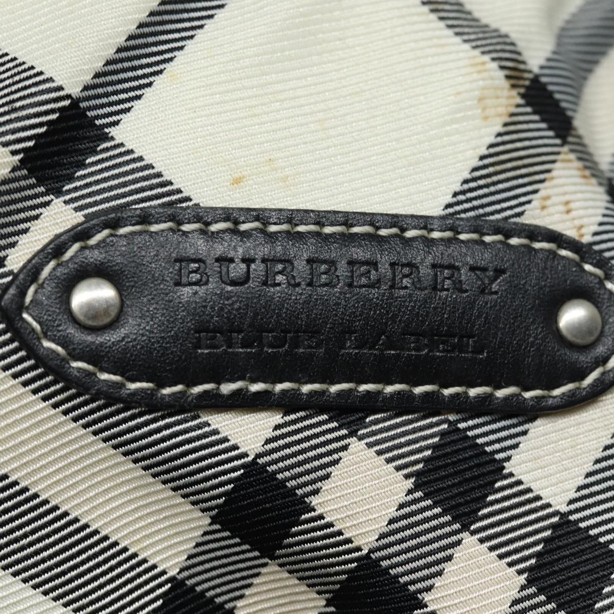 Burberry Nova Check White Canvas Tote Bag (Pre-Owned) Size ONE SIZE - 7 Thumbnail