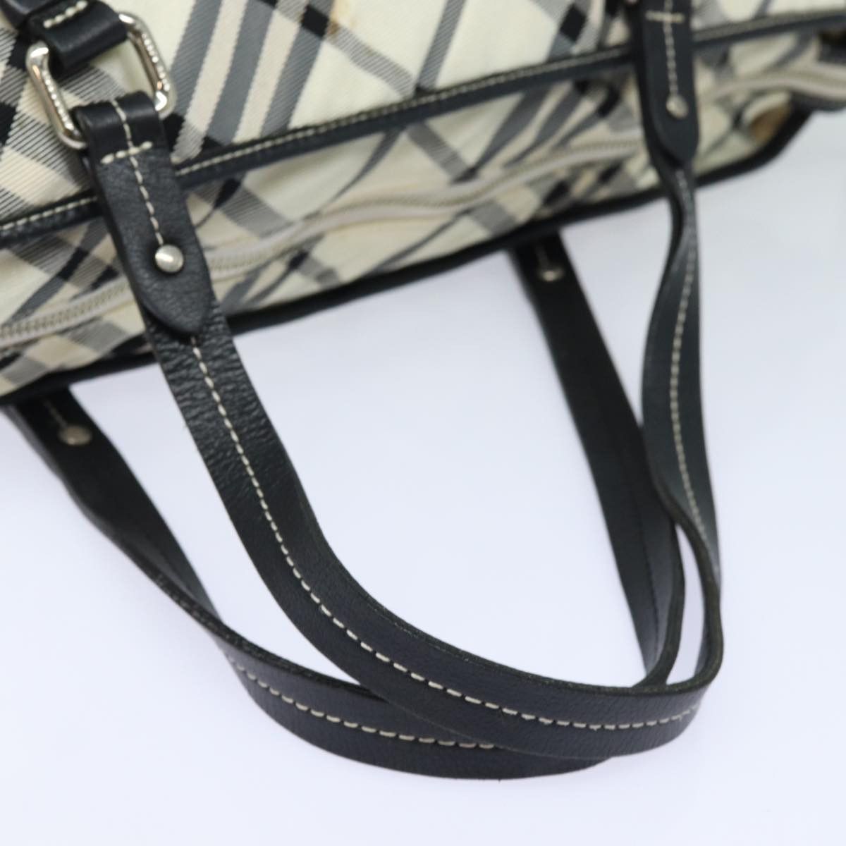 Burberry Nova Check White Canvas Tote Bag (Pre-Owned) Size ONE SIZE - 13 Thumbnail