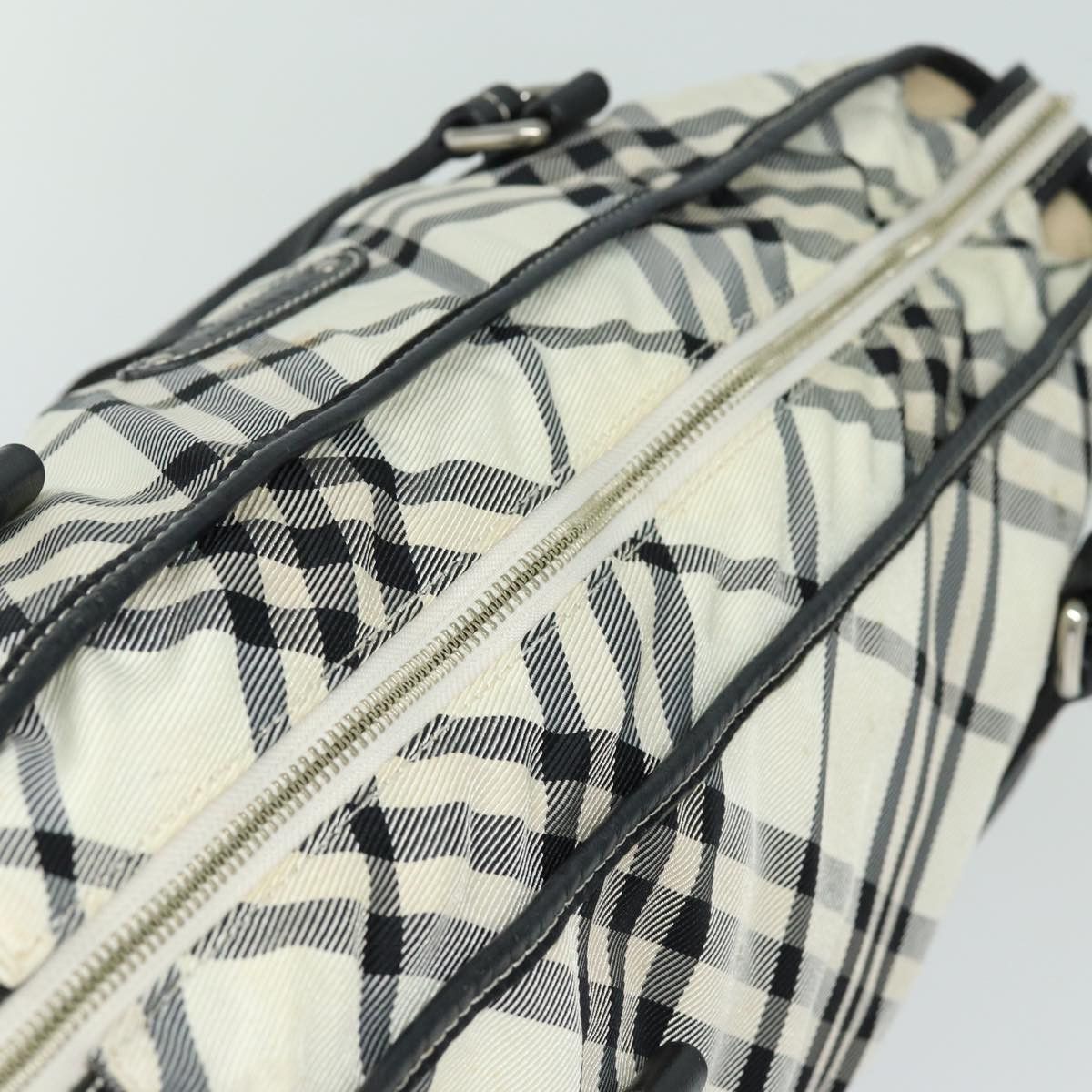 Burberry Nova Check White Canvas Tote Bag (Pre-Owned) Size ONE SIZE - 12 Thumbnail