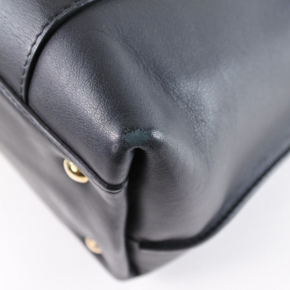Salvatore Ferragamo Gancini Black Leather Handbag (Pre-Owned) Size ONE SIZE - 2 Thumbnail