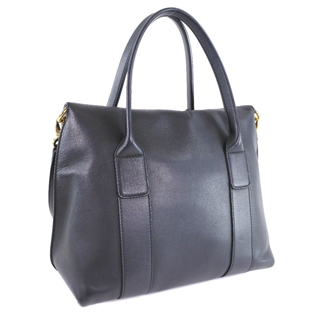Salvatore Ferragamo Gancini Black Leather Handbag (Pre-Owned) Size ONE SIZE - 5 Thumbnail