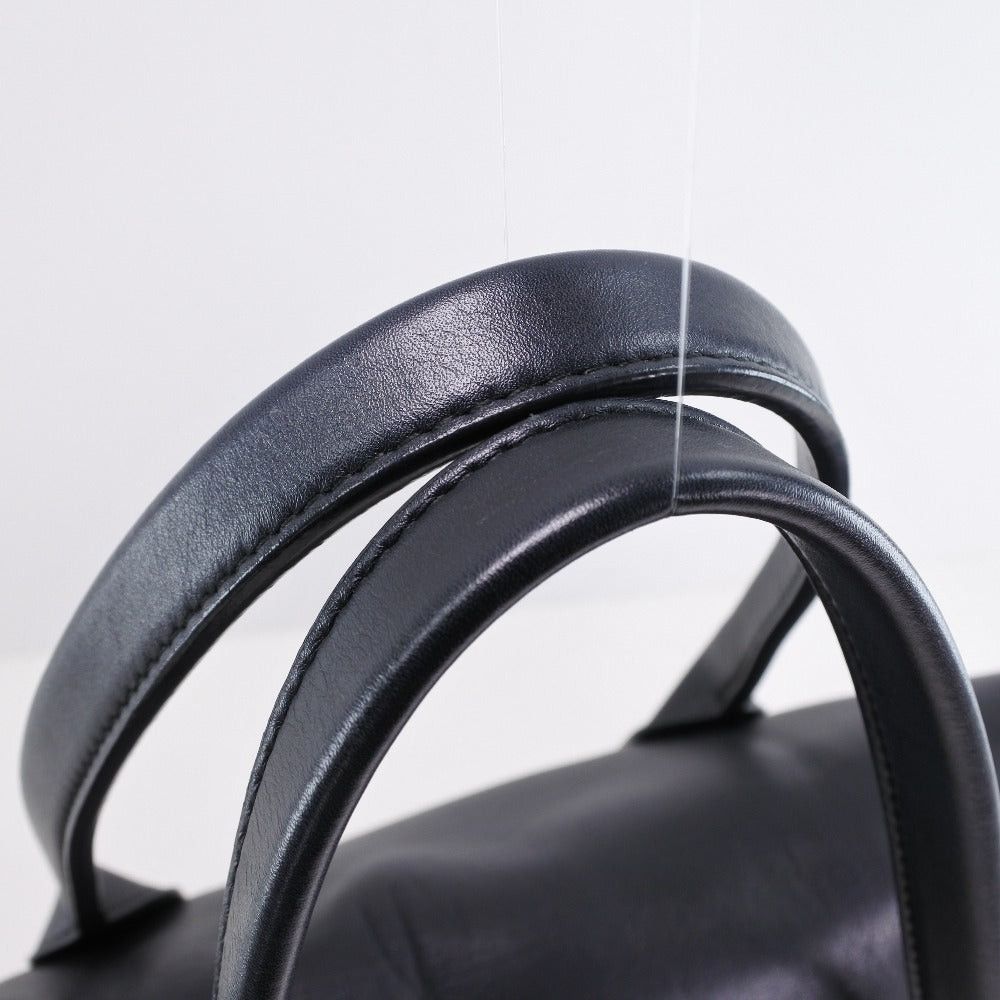 Salvatore Ferragamo Gancini Black Leather Handbag (Pre-Owned) Size ONE SIZE - 8 Thumbnail