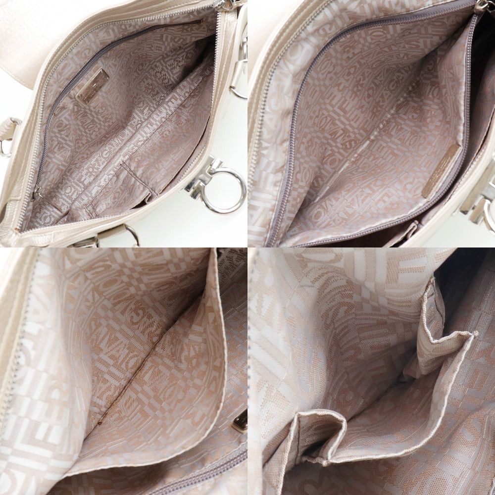 Salvatore Ferragamo Gancini Gold Leather Handbag (Pre-Owned) Size ONE SIZE - 5 Thumbnail