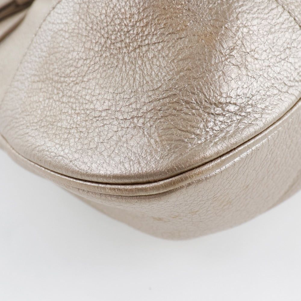 Salvatore Ferragamo Gancini Gold Leather Handbag (Pre-Owned) Size ONE SIZE - 8 Thumbnail