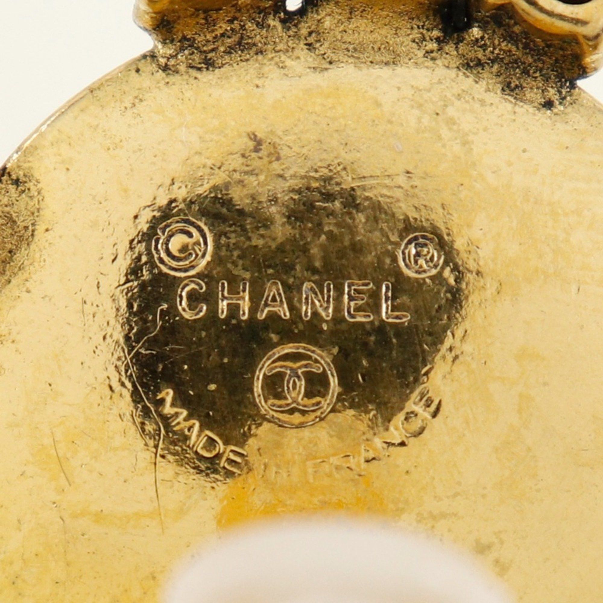 Chanel CHANEL Earrings Gold Plated x Fake Pearls Rhinestones Approx. 25.6g Women's Size ONE SIZE - 7 Thumbnail