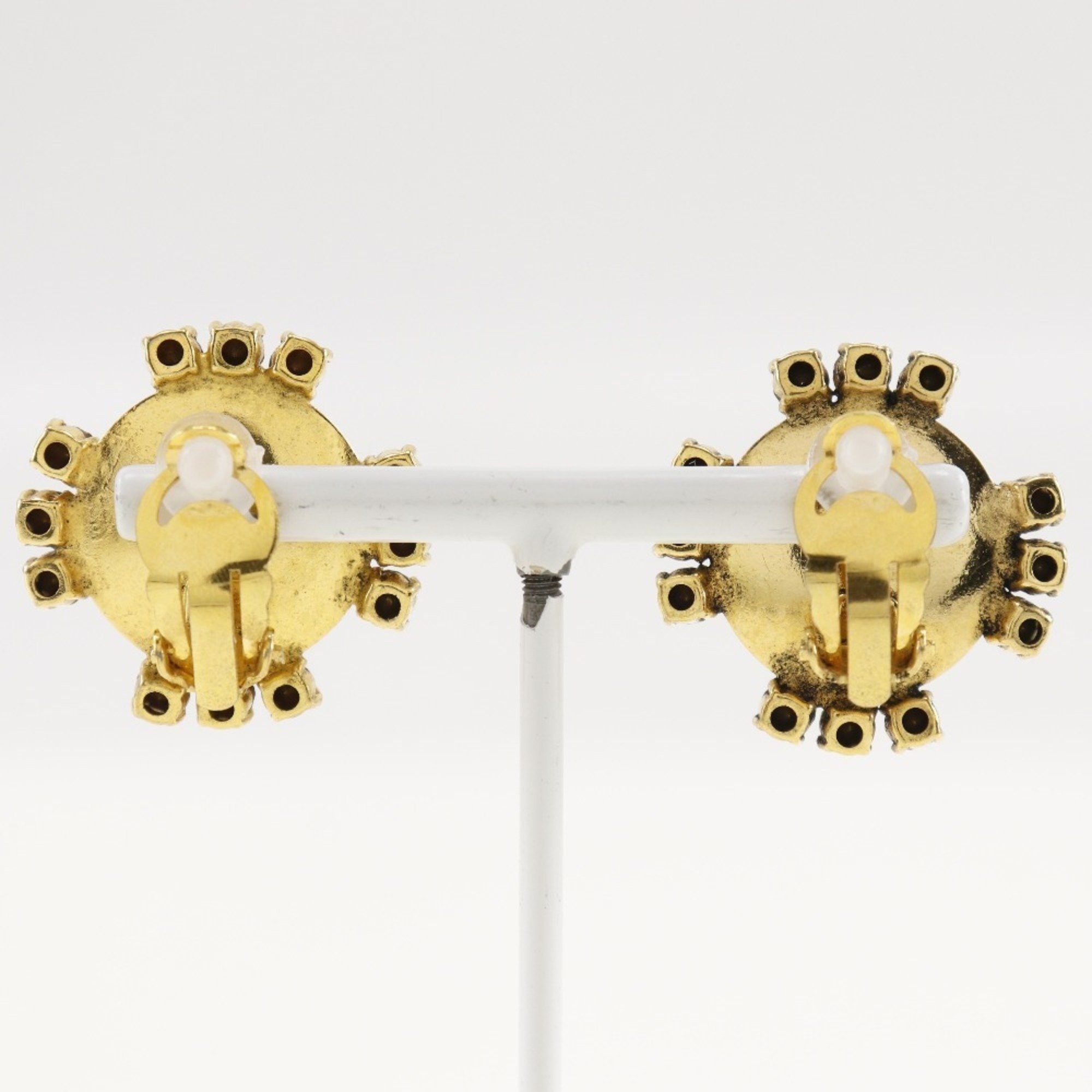 Chanel CHANEL Earrings Gold Plated x Fake Pearls Rhinestones Approx. 25.6g Women's Size ONE SIZE - 3 Thumbnail