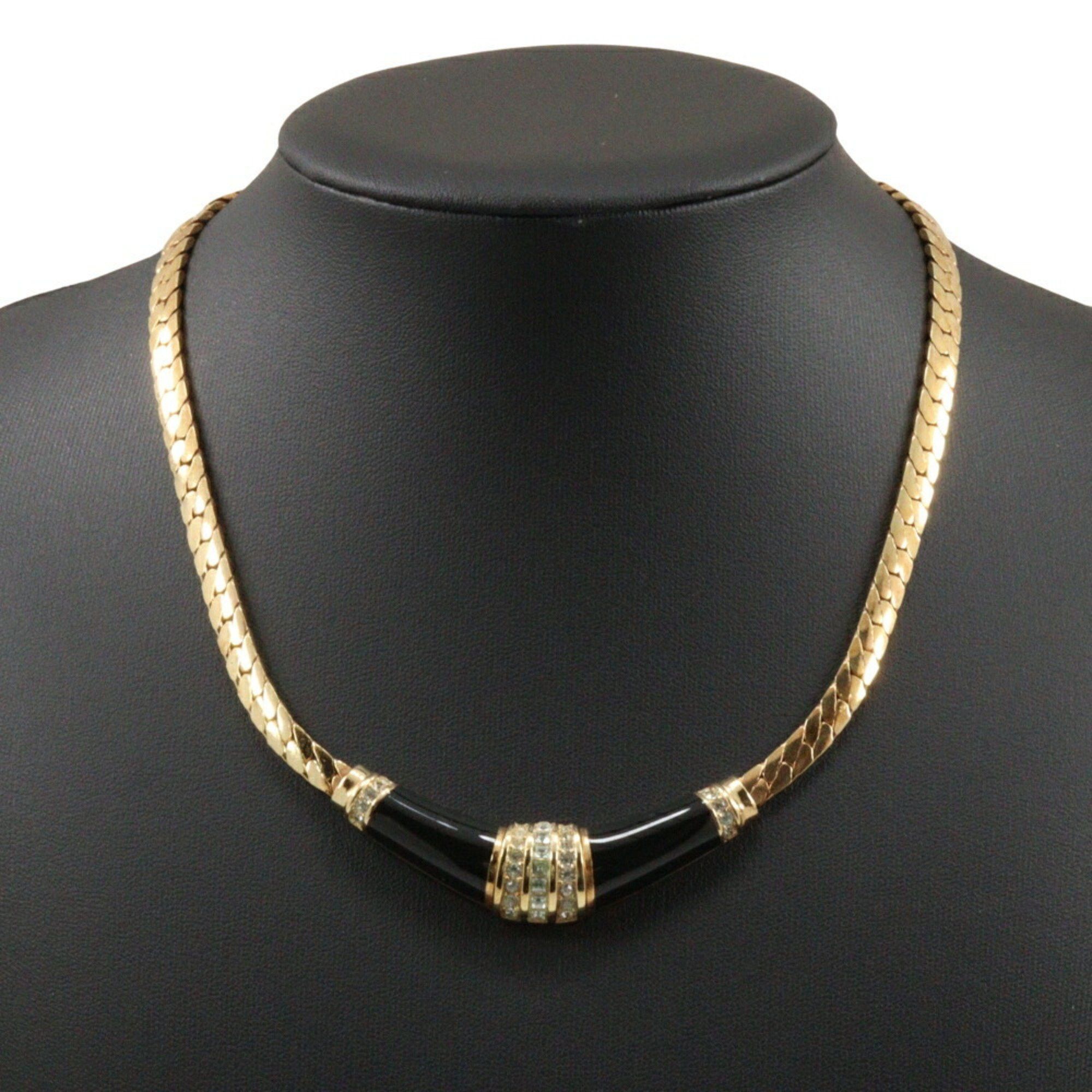 Dior Christian Dior Earring Set Necklace Gold Plated x Rhinestone Made in Germany Approx. 35.0g set for women Size ONE SIZE - 3 Thumbnail