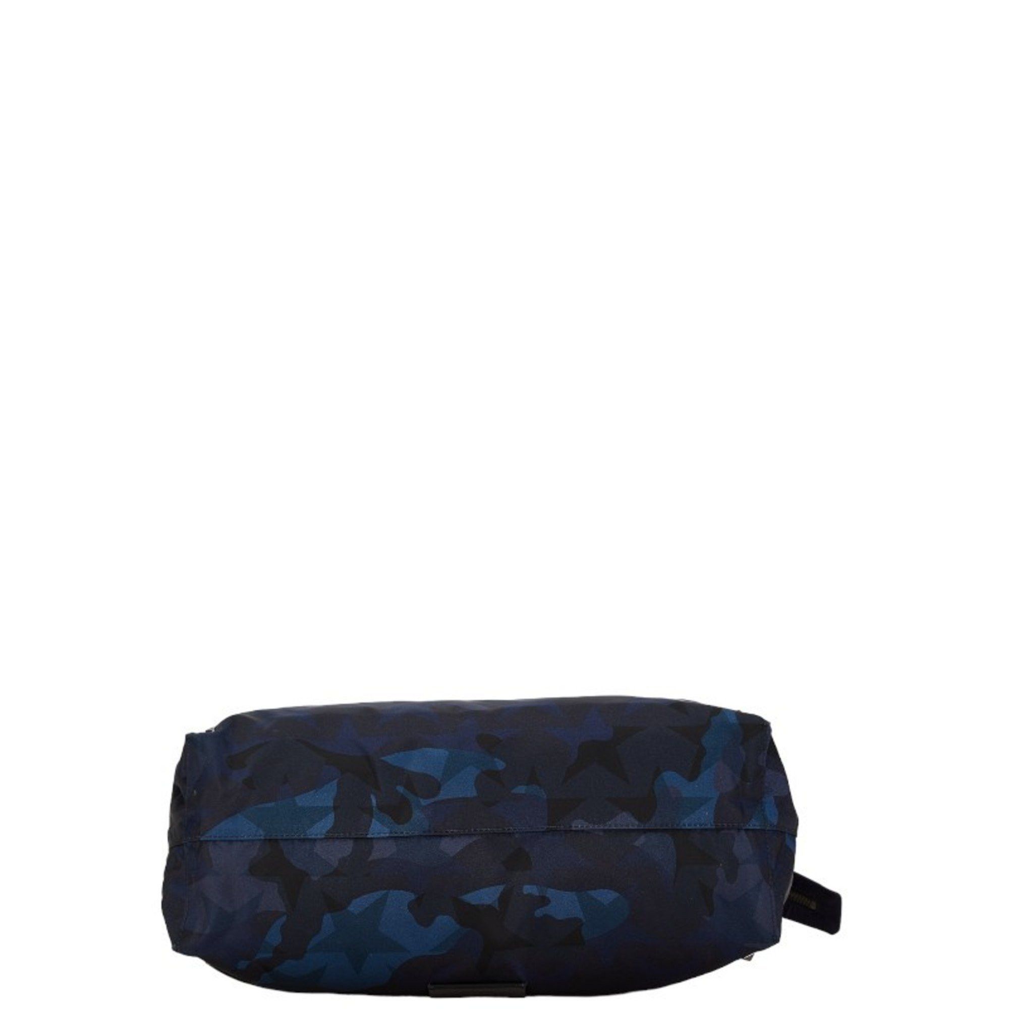 Valentino Valentino Studded Camouflage Motif Tote Bag Shoulder Navy Blue Multicolor Nylon Leather Women's Size ONE SIZE - 5 Thumbnail