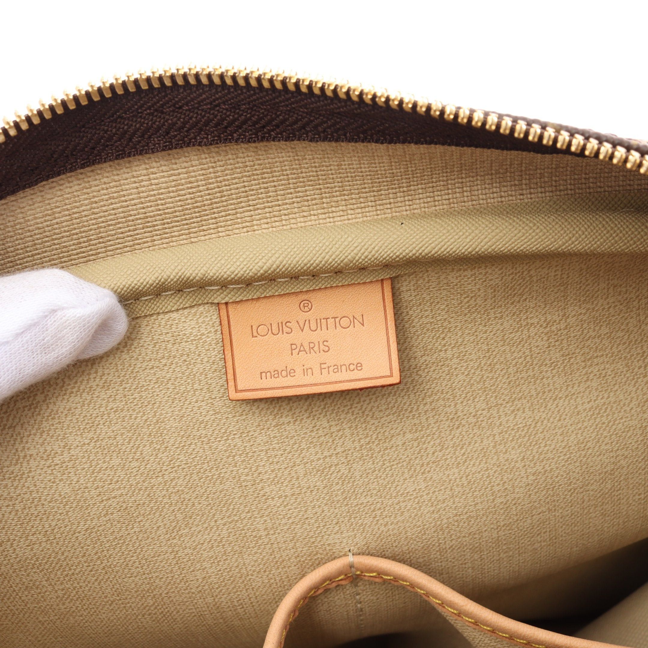 Louis Vuitton Louis Vuitton Deauville Bowling Vanity Monogram Handbag Leather Brown Size ONE SIZE - 4 Thumbnail