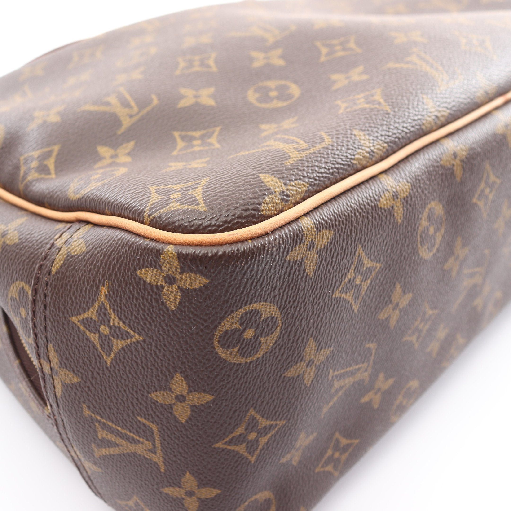 Louis Vuitton Louis Vuitton Deauville Bowling Vanity Monogram Handbag Leather Brown Size ONE SIZE - 5 Thumbnail
