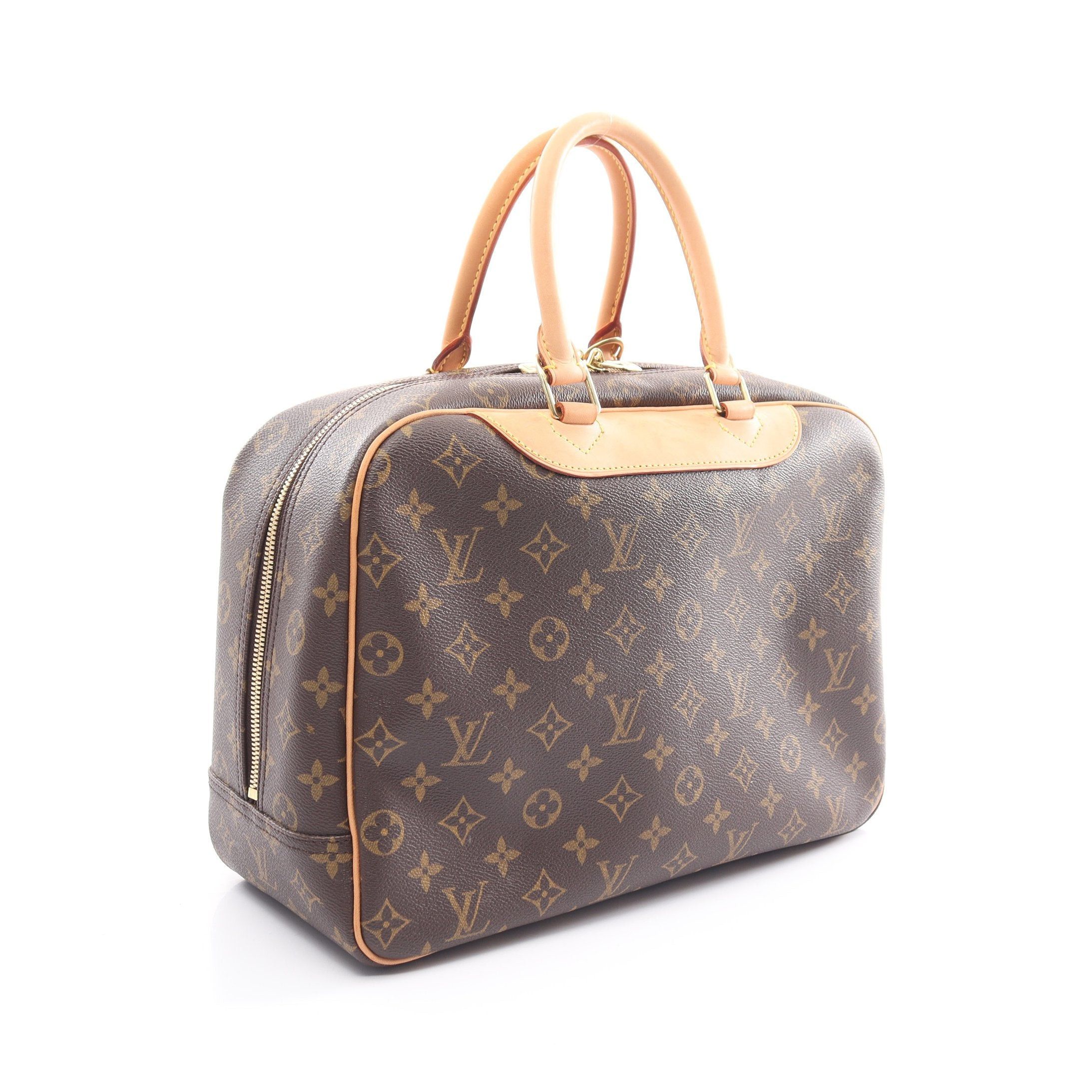 Louis Vuitton Louis Vuitton Deauville Bowling Vanity Monogram Handbag Leather Brown Size ONE SIZE - 2 Thumbnail
