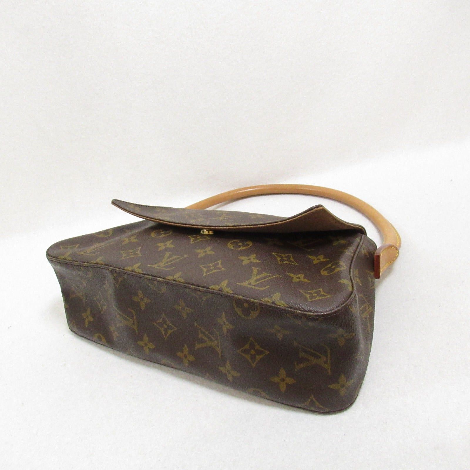 Louis Vuitton Louis Vuitton Mini Looping Shoulder Bag Coated Canvas Monogram Brown Size ONE SIZE - 4 Thumbnail