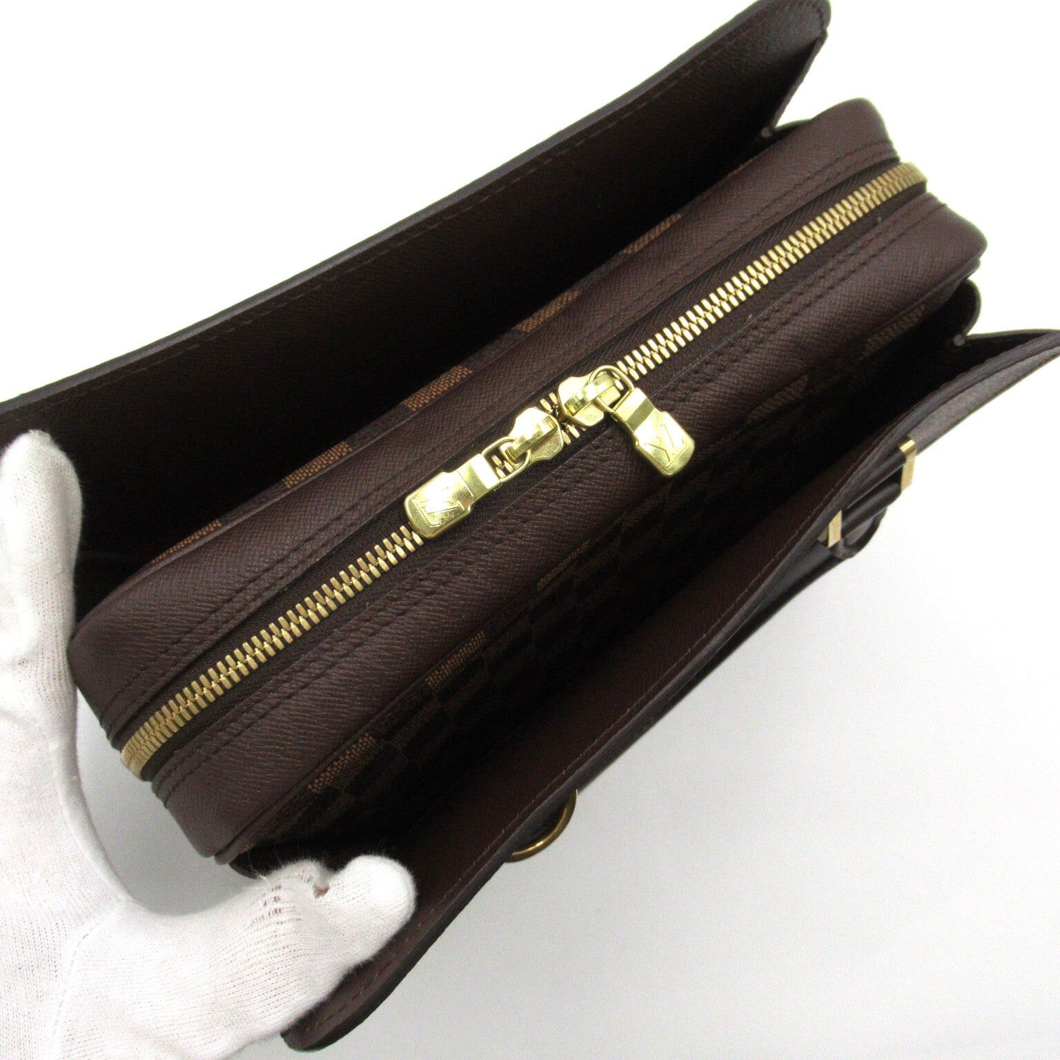 Louis Vuitton Louis Vuitton Triana Handbag Coated Canvas Damier Brown Ebene Size ONE SIZE - 4 Thumbnail