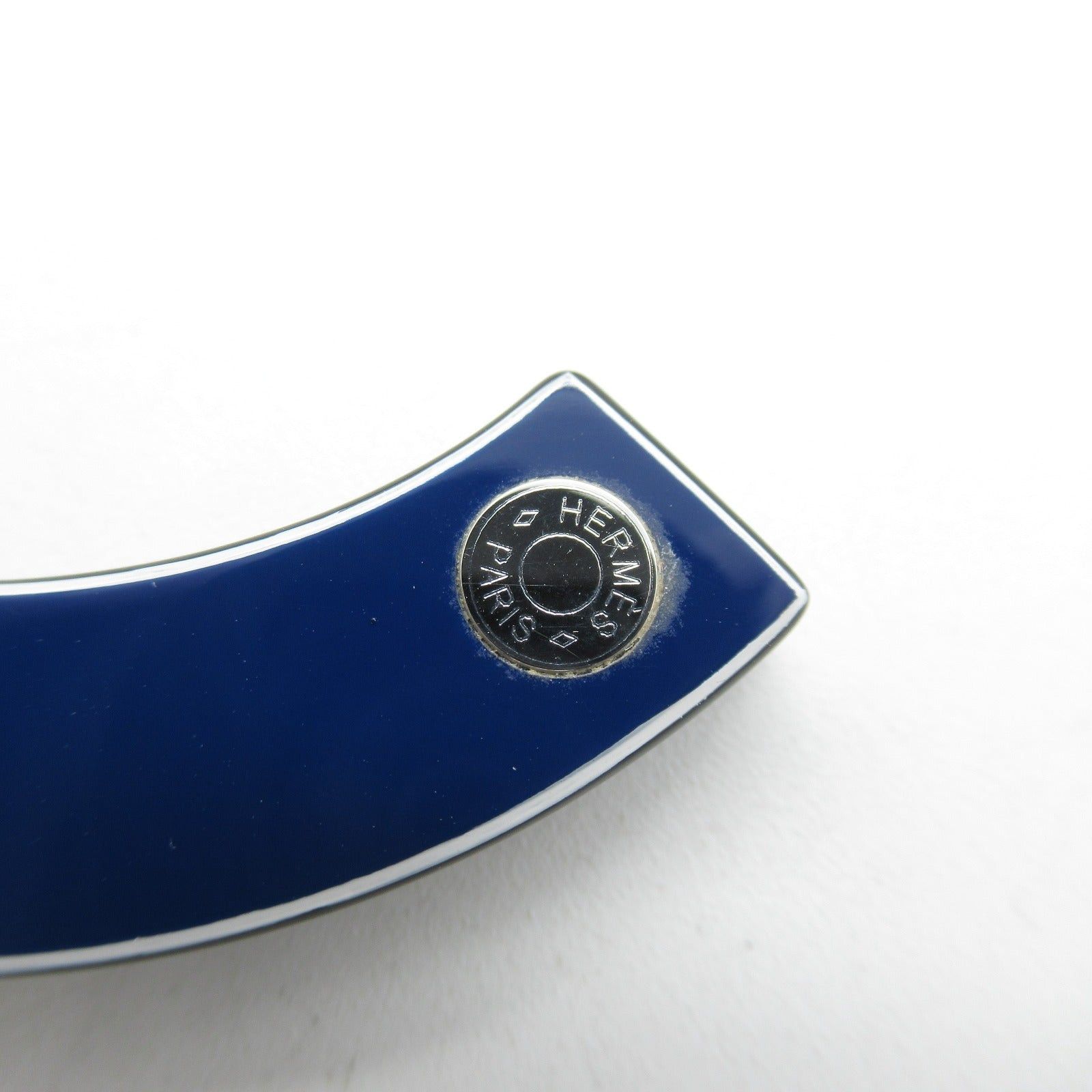 Hermes Hermes Buffalo Horn Hoop Earrings Gp (Gold Plated) Blue Red Size ONE SIZE - 7 Thumbnail
