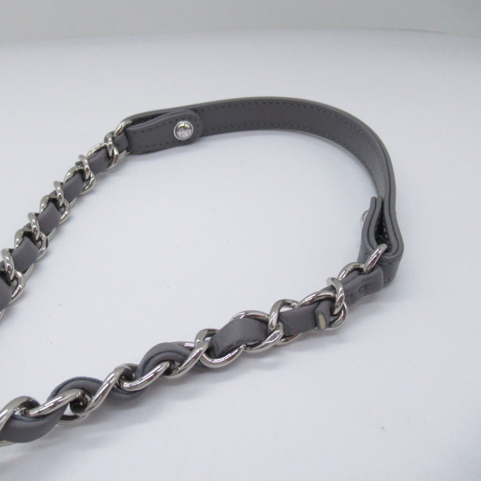 Chanel Chanel Matelasse/V Stitch Chain Shoulder Bag Leather Gray Navy Silver Hardware Size ONE SIZE - 9 Thumbnail