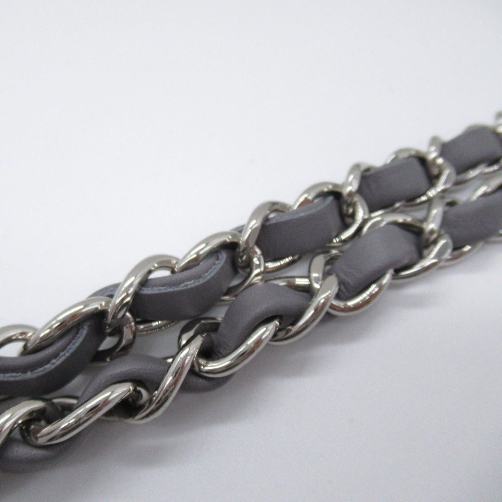 Chanel Chanel Matelasse/V Stitch Chain Shoulder Bag Leather Gray Navy Silver Hardware Size ONE SIZE - 12 Thumbnail