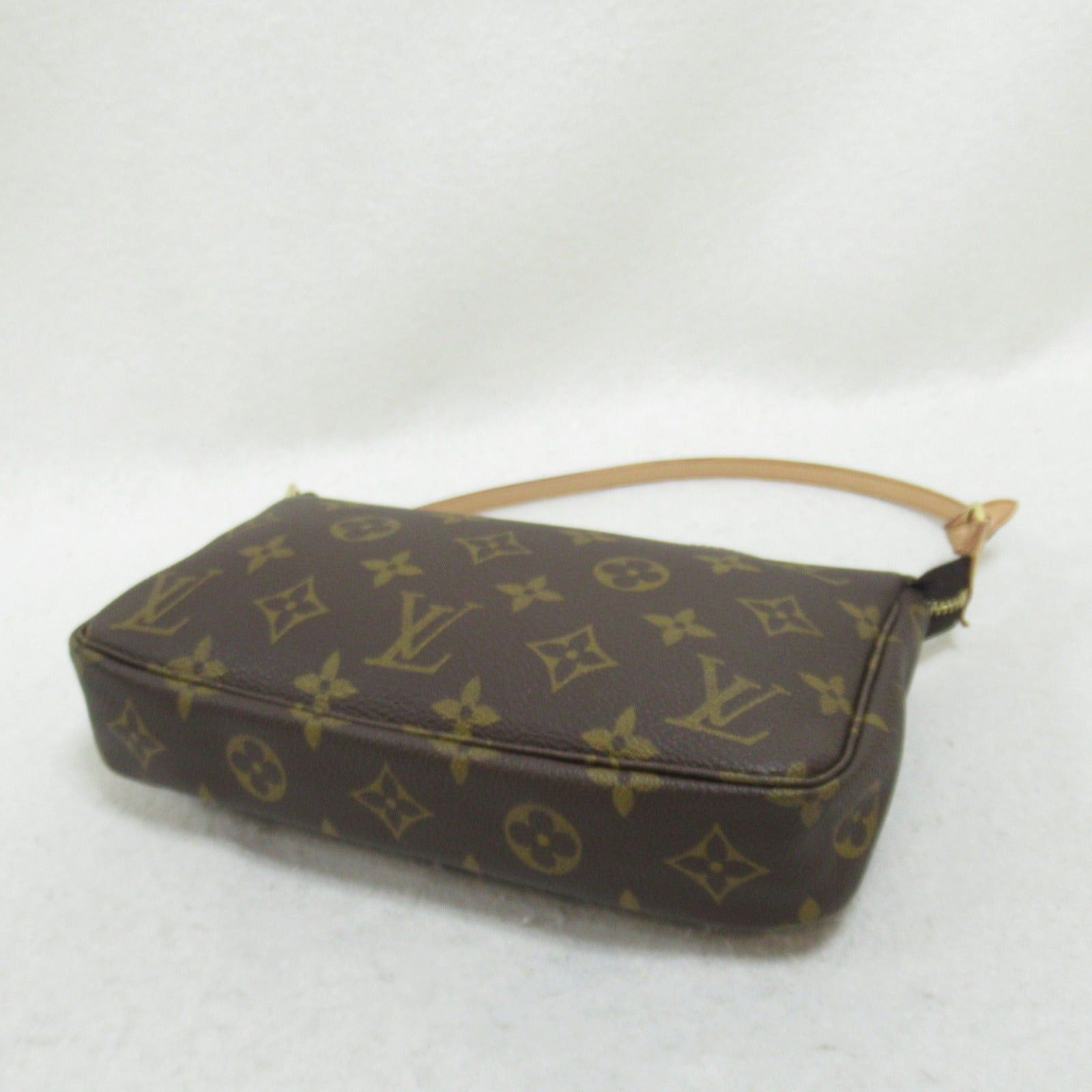 Louis Vuitton Louis Vuitton Pochette Accessoires Handbag Coated Canvas Monogram Brown Size ONE SIZE - 4 Thumbnail