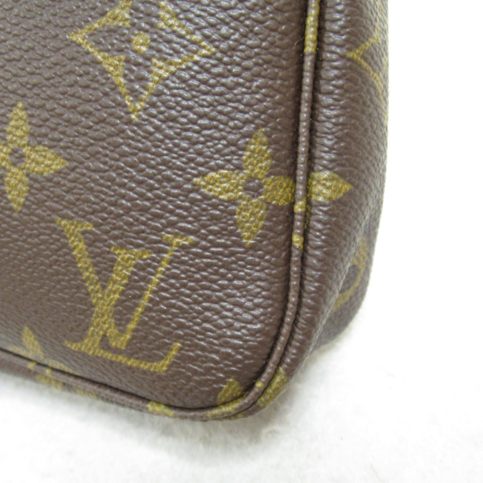 Louis Vuitton Louis Vuitton Pochette Accessoires Handbag Coated Canvas Monogram Brown Size ONE SIZE - 9 Thumbnail