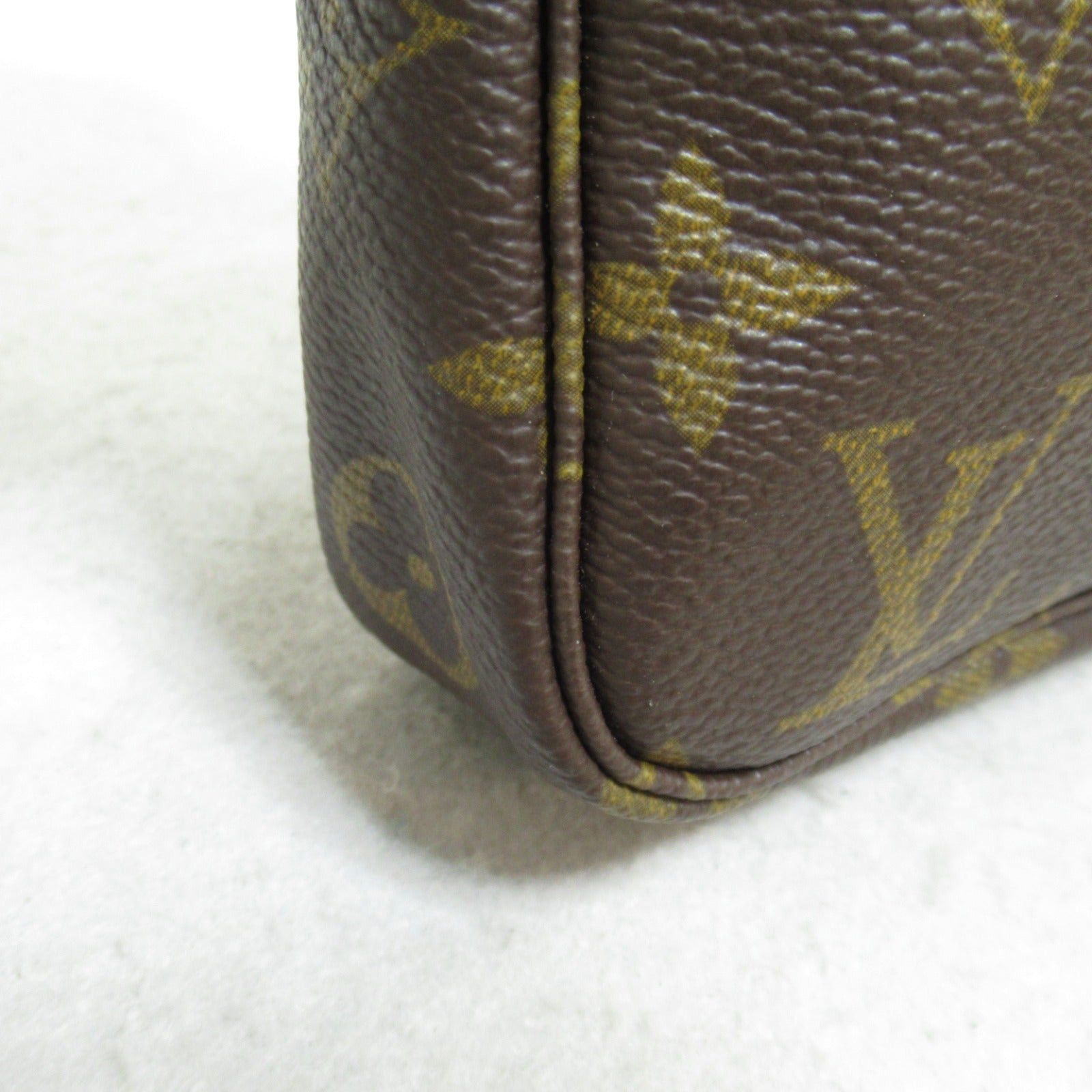 Louis Vuitton Louis Vuitton Pochette Accessoires Handbag Coated Canvas Monogram Brown Size ONE SIZE - 10 Thumbnail