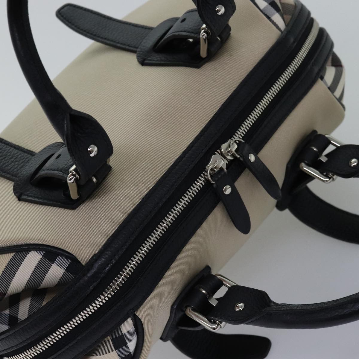 Burberry Nova Check Beige Canvas Handbag (Pre-Owned) Size ONE SIZE - 9 Thumbnail