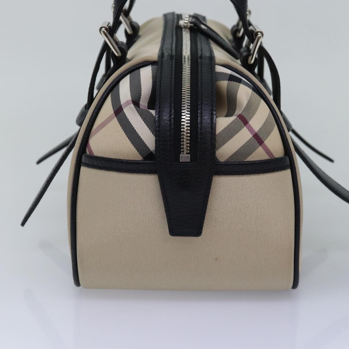 Burberry Nova Check Beige Canvas Handbag (Pre-Owned) Size ONE SIZE - 4 Thumbnail