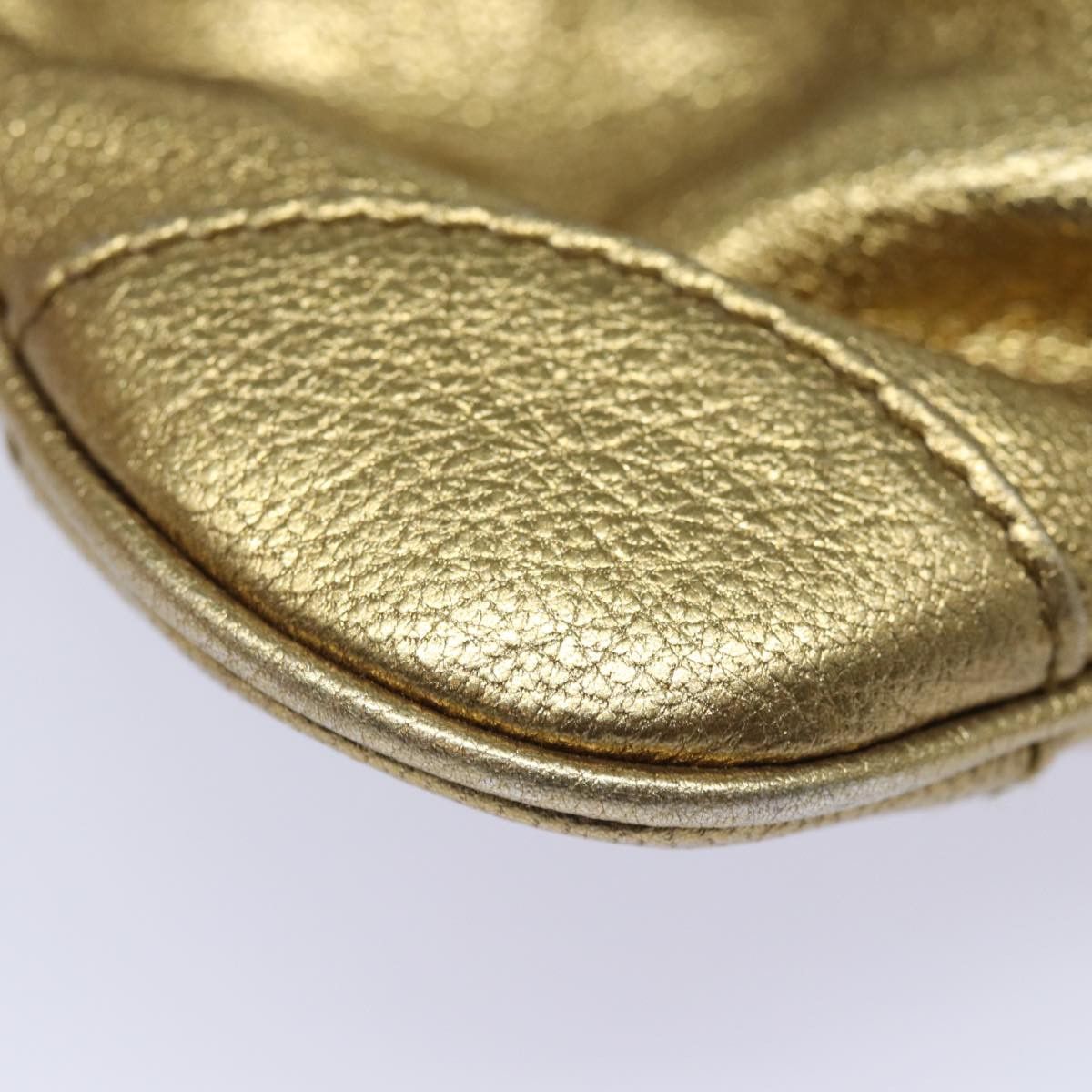 Salvatore Ferragamo Gancio Gold Leather Shoulder Bag (Pre-Owned) Size ONE SIZE - 13 Thumbnail