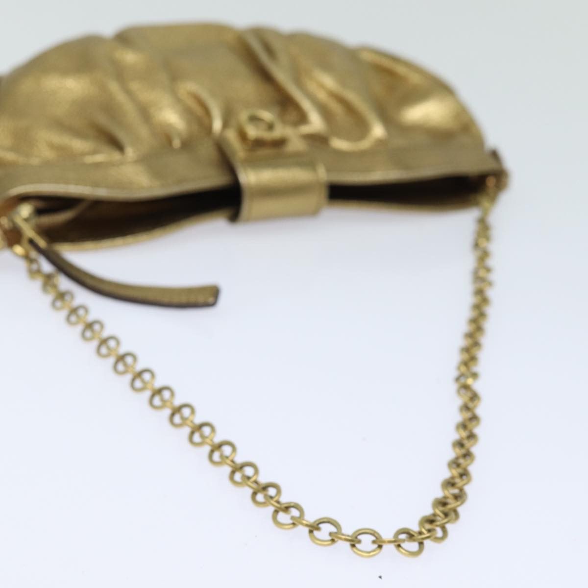 Salvatore Ferragamo Gancio Gold Leather Shoulder Bag (Pre-Owned) Size ONE SIZE - 9 Thumbnail