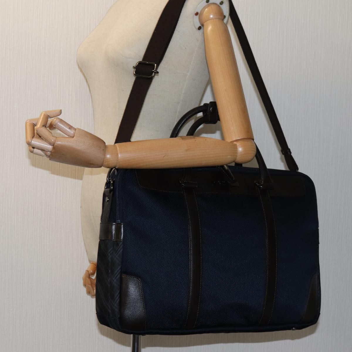 Burberry Blue Label Navy Synthetic Briefcase Bag (Pre-Owned) Size ONE SIZE - 8 Thumbnail