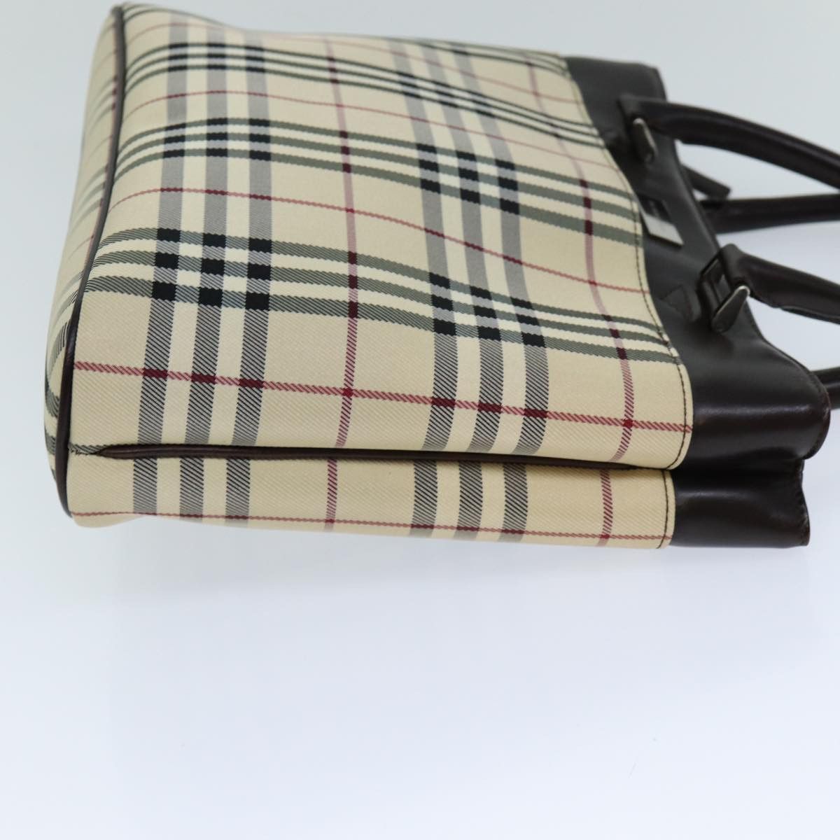Burberry Nova Check Beige Canvas Handbag (Pre-Owned) Size ONE SIZE - 4 Thumbnail
