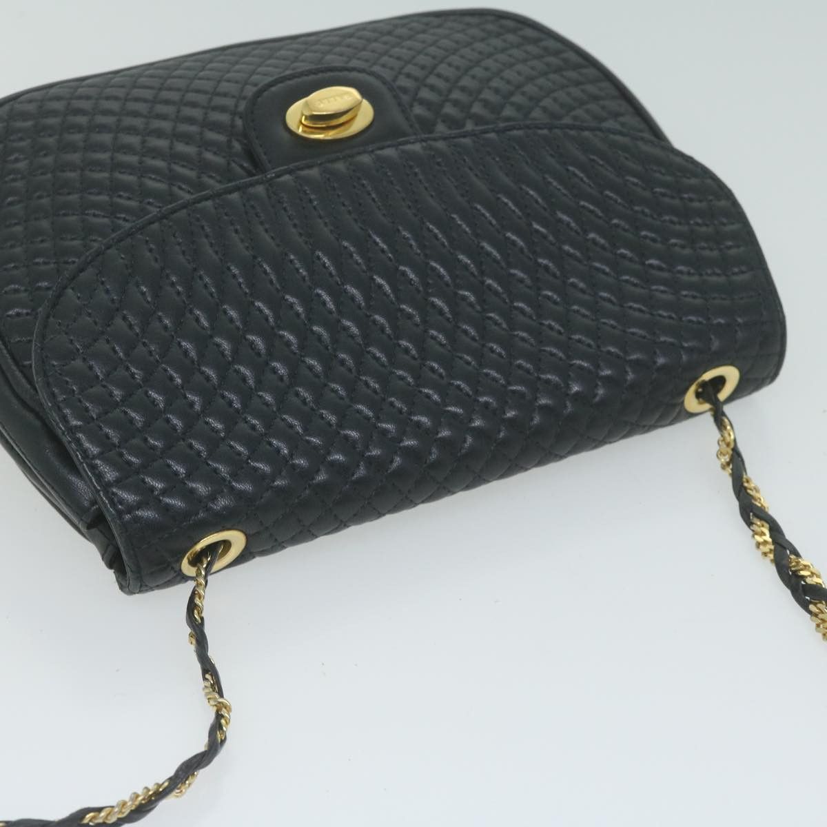 Bally Navy Leather Shoulder Bag (Pre-Owned) Size ONE SIZE - 4 Thumbnail
