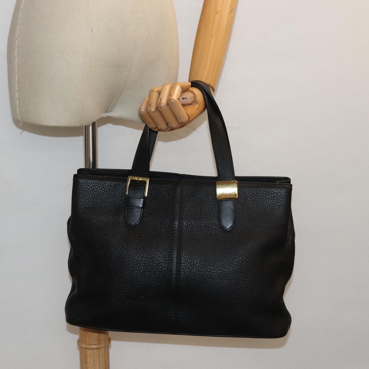 Burberry Black Leather Handbag (Pre-Owned) Size ONE SIZE - 6 Thumbnail