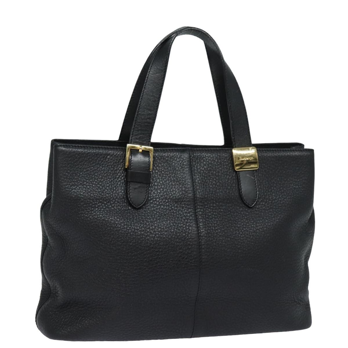 Burberry Black Leather Handbag (Pre-Owned) Size ONE SIZE - 12 Thumbnail