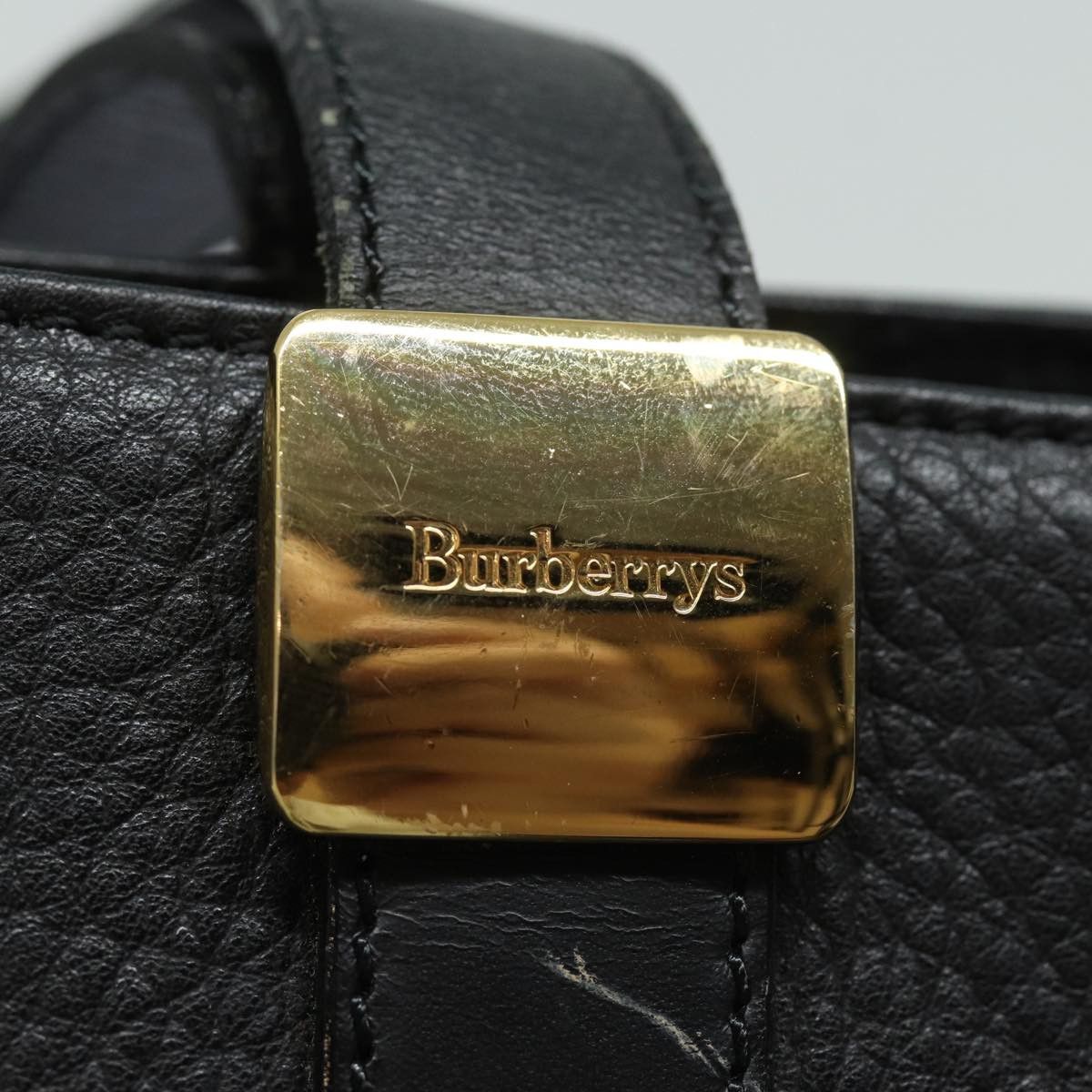 Burberry Black Leather Handbag (Pre-Owned) Size ONE SIZE - 7 Thumbnail