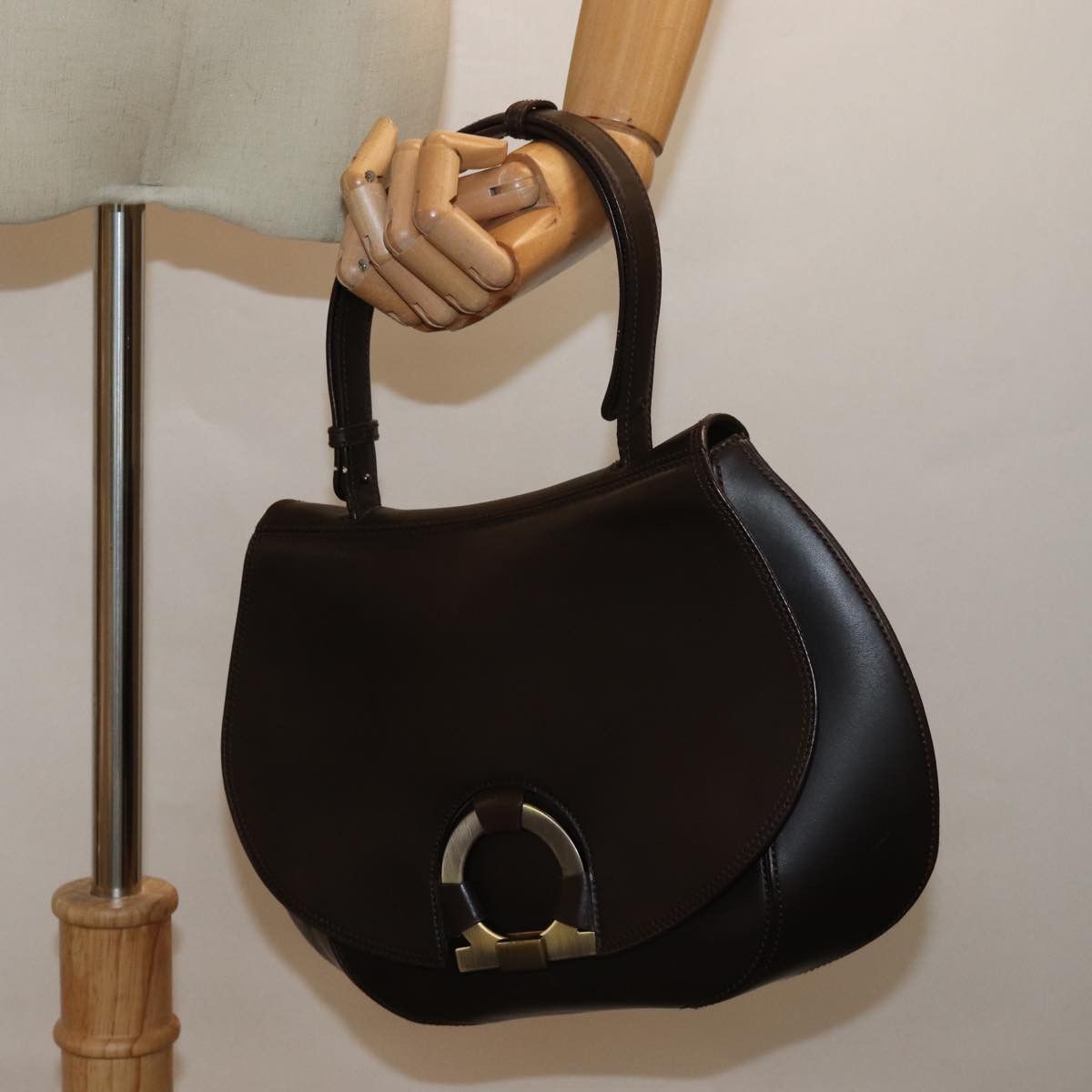 Salvatore Ferragamo Brown Leather Handbag (Pre-Owned) Size ONE SIZE - 8 Thumbnail