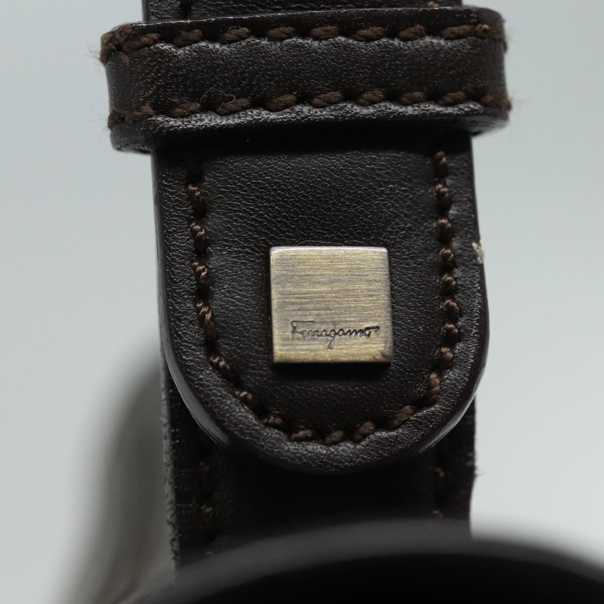Salvatore Ferragamo Brown Leather Handbag (Pre-Owned) Size ONE SIZE - 12 Thumbnail